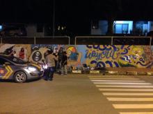 Cara Pelukis Mural di Batam Berekspresi